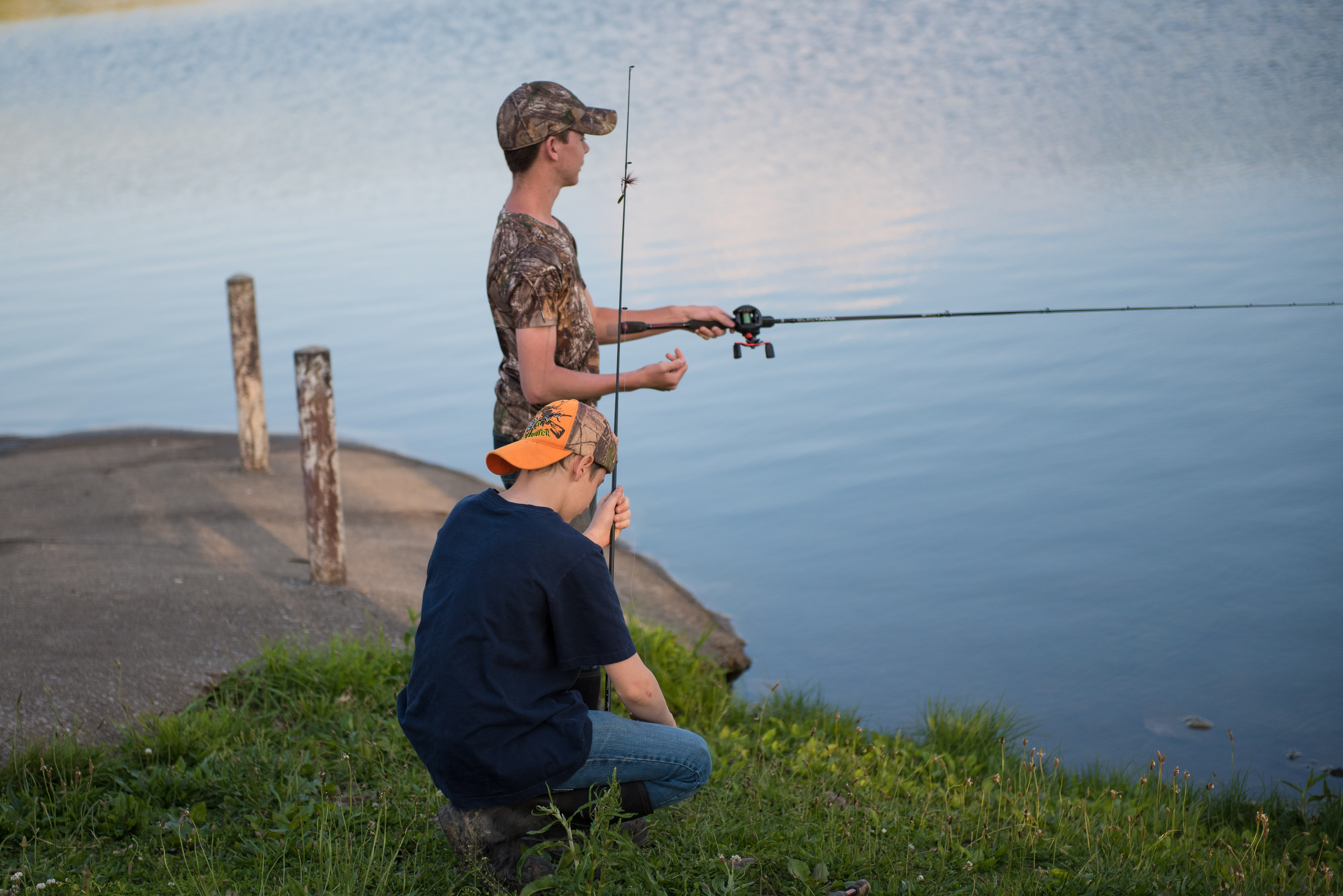 Fishing on Lake Reba in Richmond, Kentucky