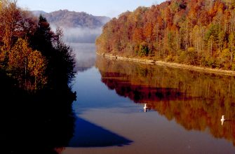 Martins Fork Lake in the southeastern Kentucky mountains