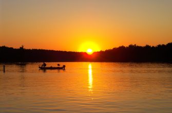 Sunset fishing at Rough River Lake, Kentucky