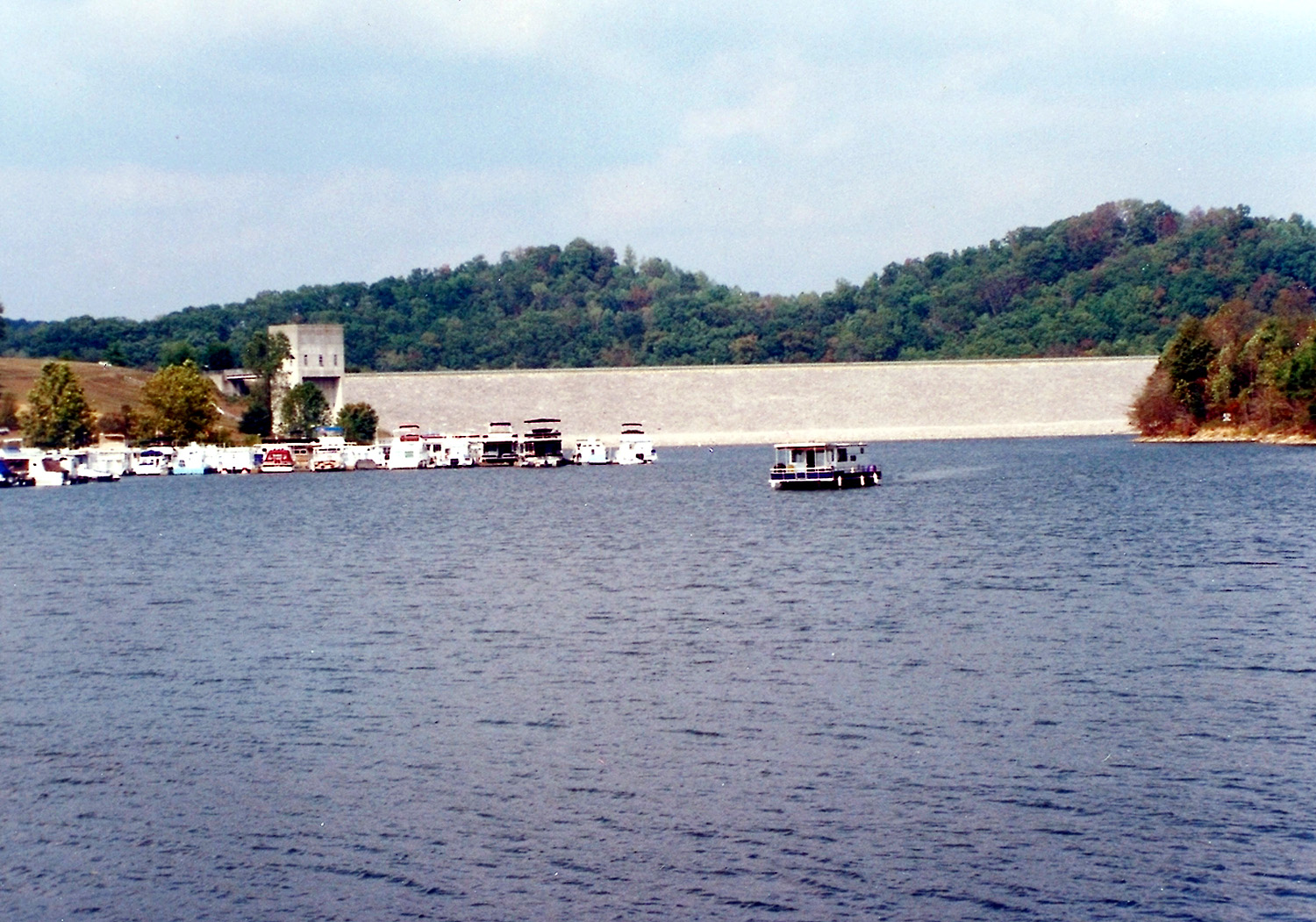 Grayson Lake and dam in northeastern Kentucky